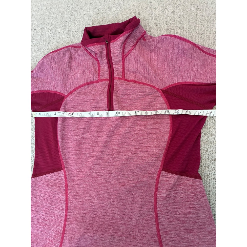 Lululemon Women's Pink Heathered Half Zip Long‎ Sleeve Pullover Top - Picture 9 of 9